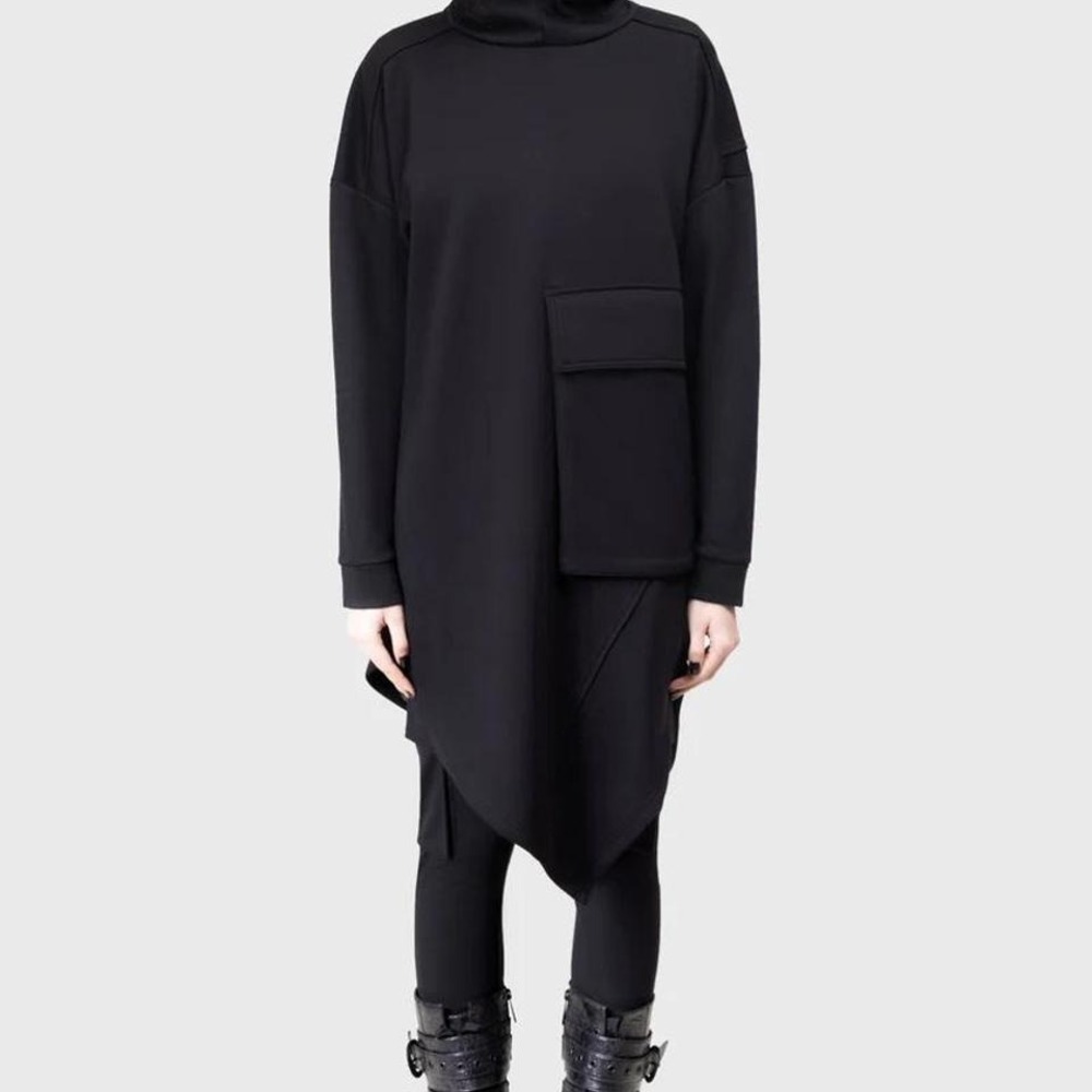 Killstar Sinistrae longline‎ hoodie black sweater winter